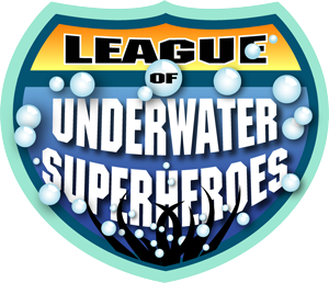 league of underwater superheroes logo